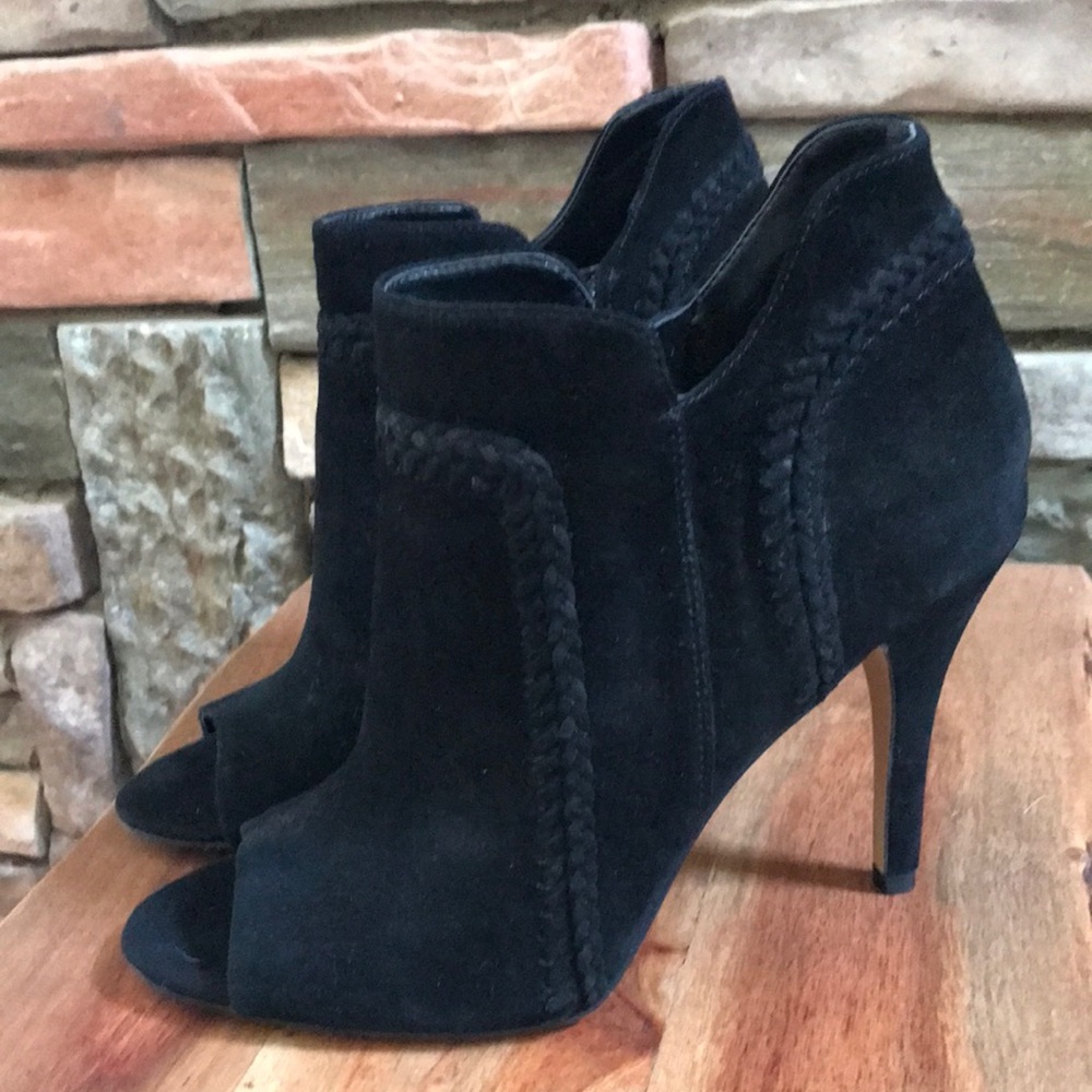 Vince Camuto black suede booties